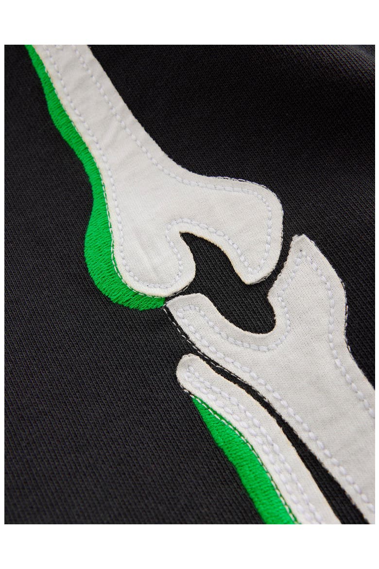 Kids' Applique Skeleton Joggers, Alternate, color, SHADOW GREY SKELETON