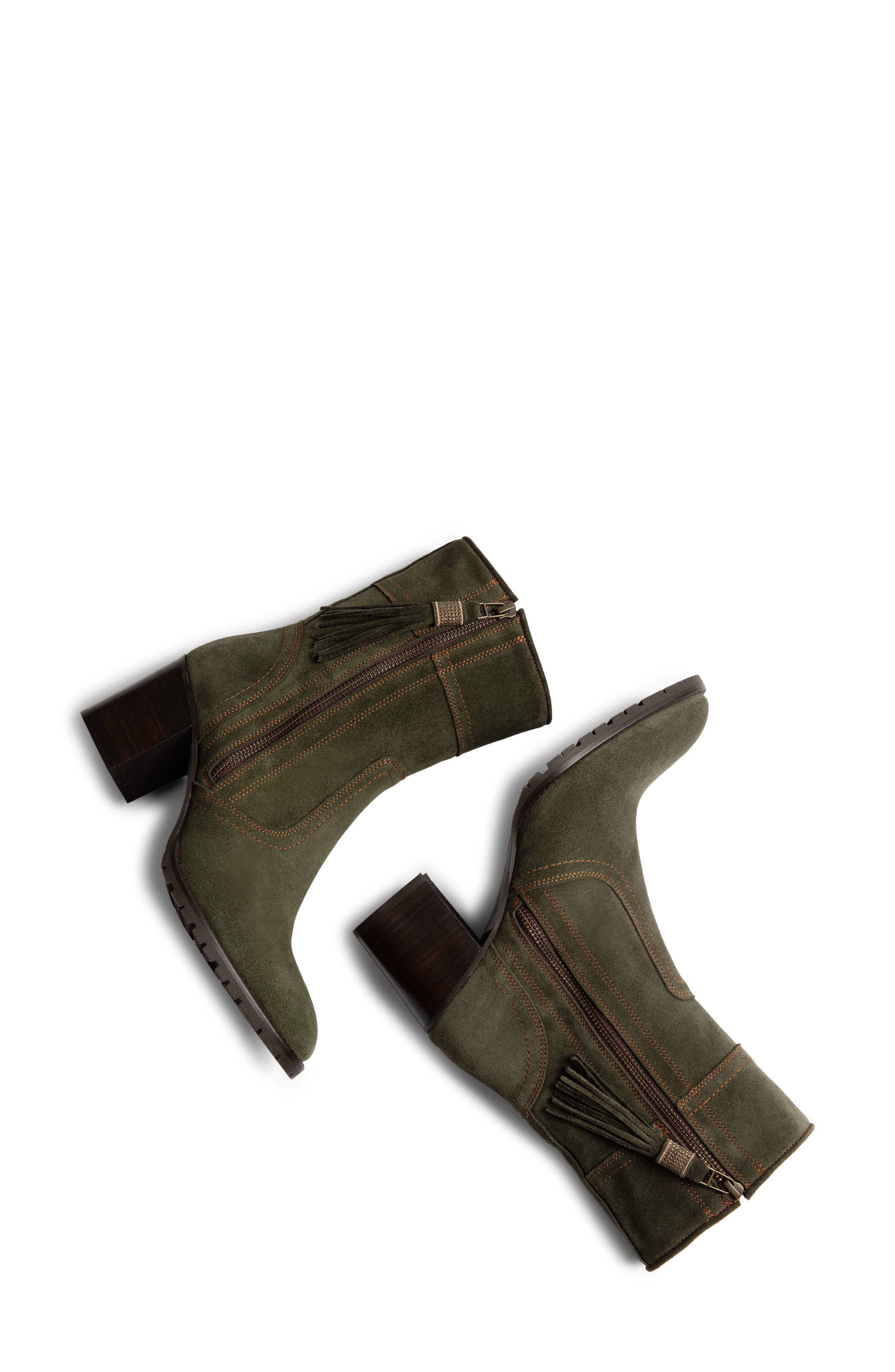 Fina Tassel Bootie, Alternate, color, FOREST GREEN
