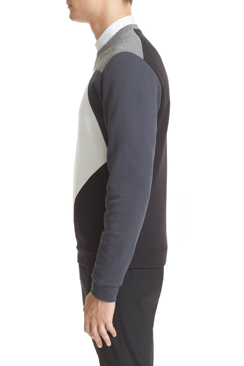 Pieced Pentagon Colorblock Sweatshirt, Alternate, color, GREY