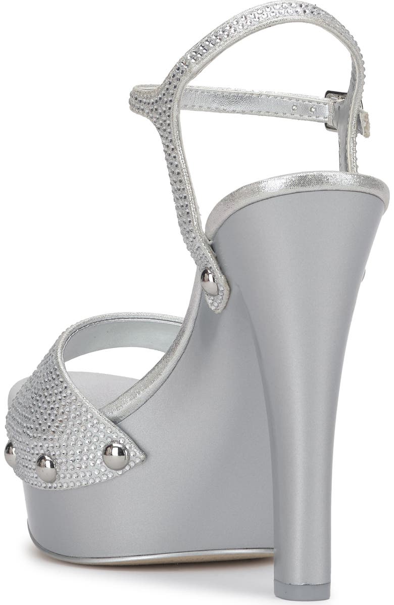 Jessica Simpson Calenta Ankle Strap Platform Sandal, Alternate, color, Silver