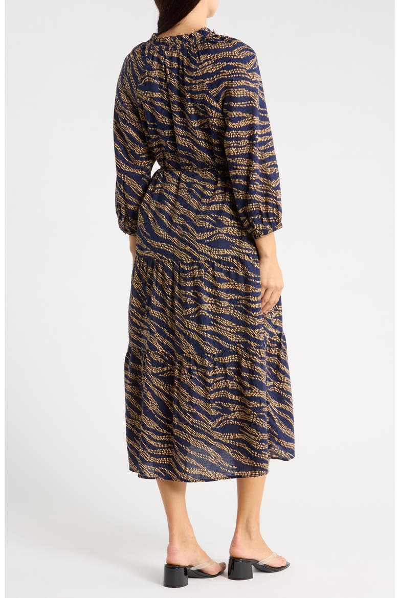 Zebra Bay Midi Dress, Alternate, color, CROISSANT