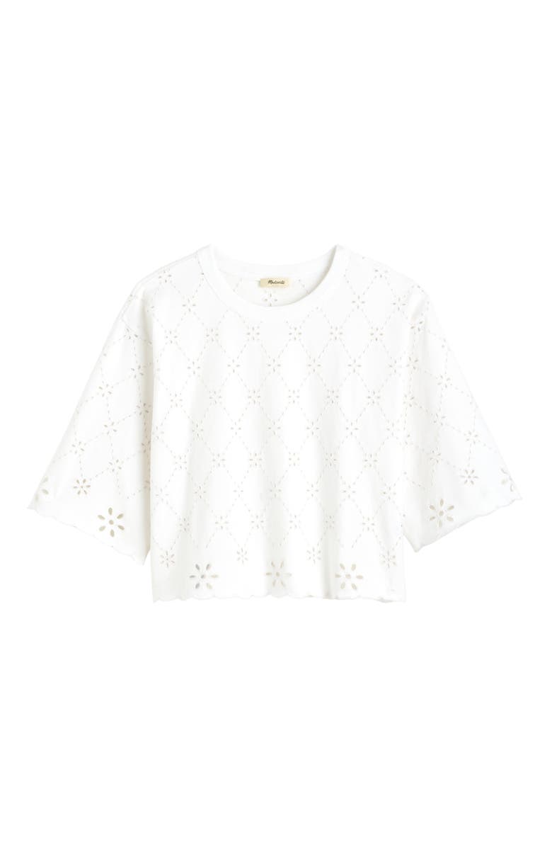 Madewell The Embroidered Boxy Crop Tee, Alternate, color, 