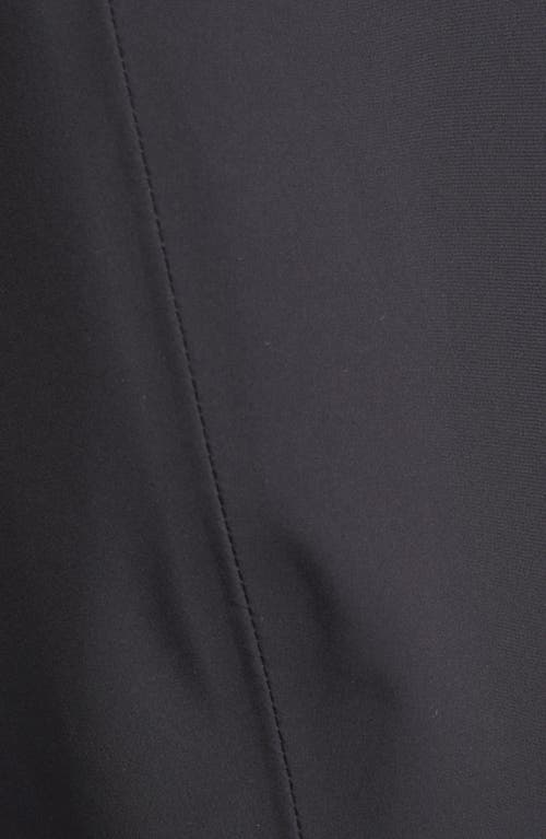 Shop Moncler Tesso Stretch Nylon Jacket In Black