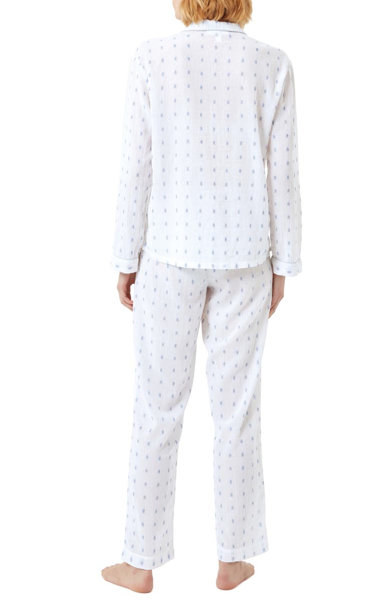The White Company Cotton Jacquard Pajamas, Alternate, color,