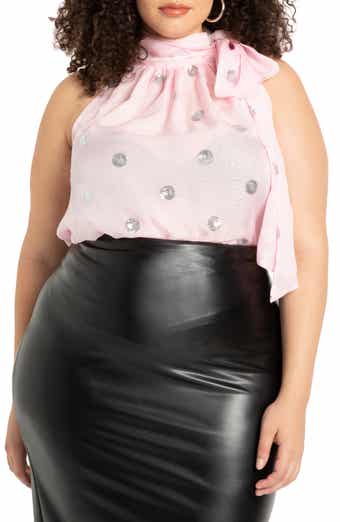 Sequin Dot Sleeveless Blouse