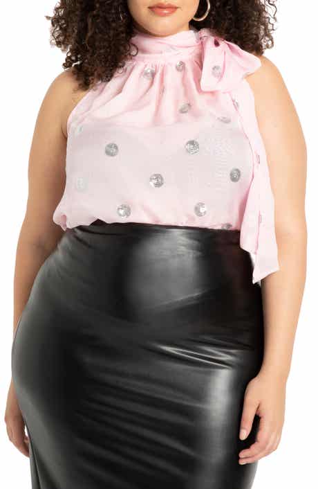 Sequin Dot Sleeveless Blouse
