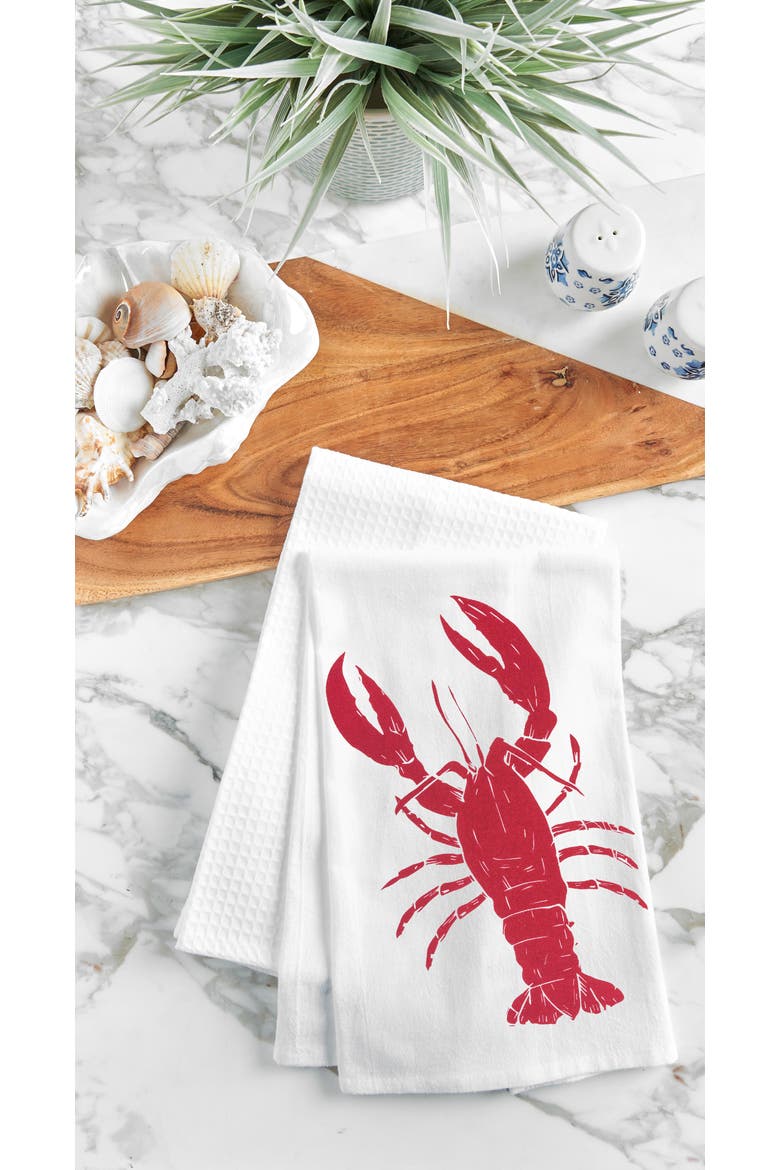 Lobster Towel, Alternate, color, Red