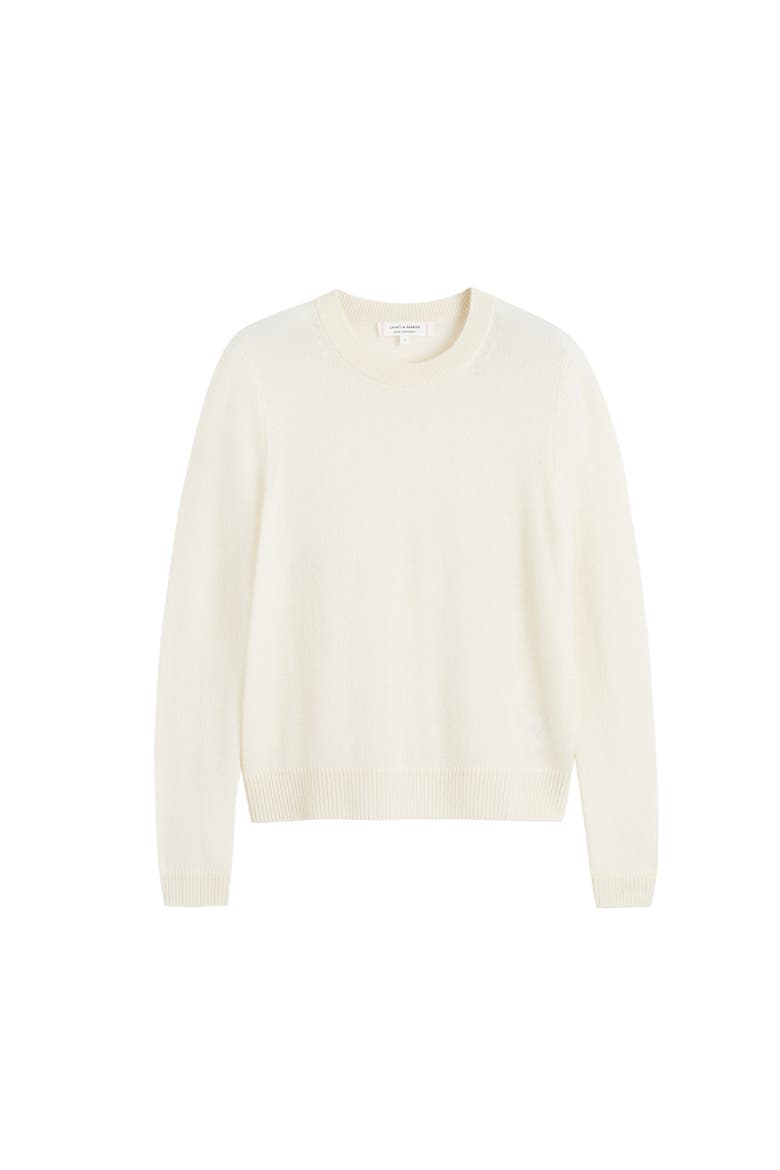 Cloud Cashmere Cropped Sweater, Alternate, color, Cream