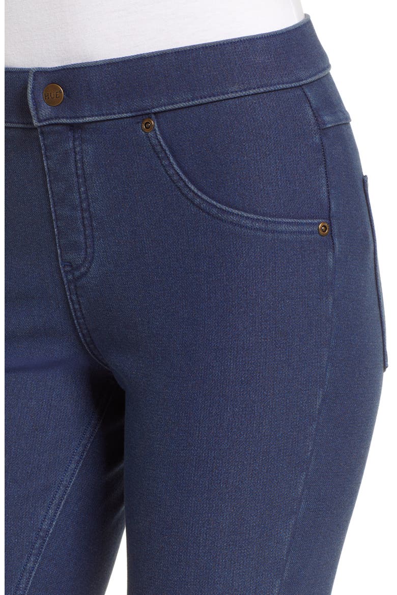 Fleece Lined Denim Leggings, Alternate, color, MED WASH