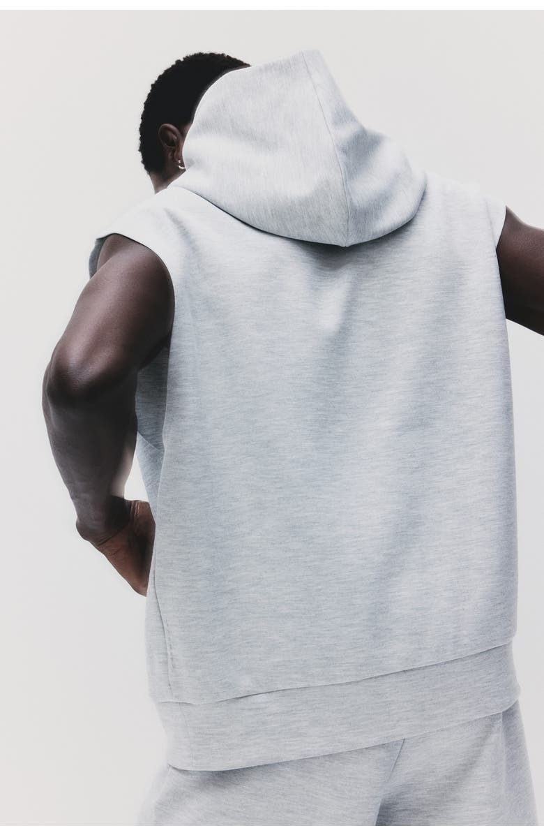 H&M Sleeveless sports hoodie with drymove, Alternate, color, Gray Melange