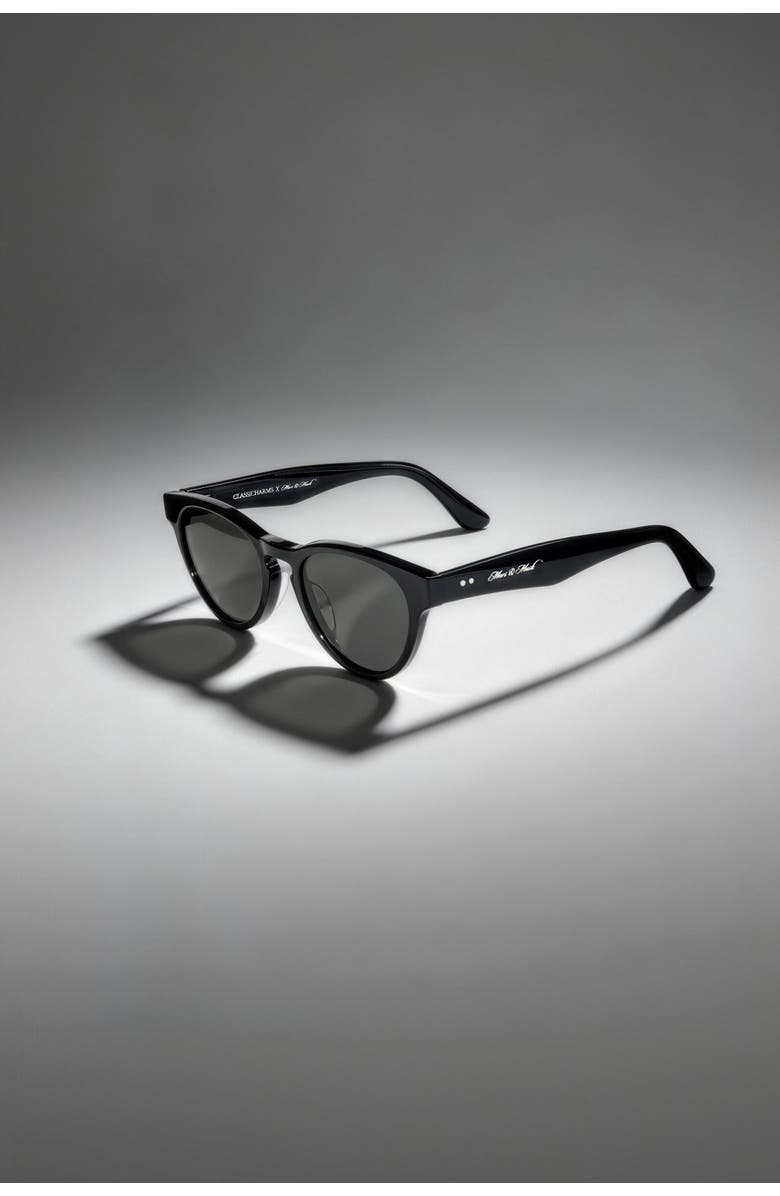 Classicharms No.1 Noir Round Frame Sunglasses, Main, color, Black