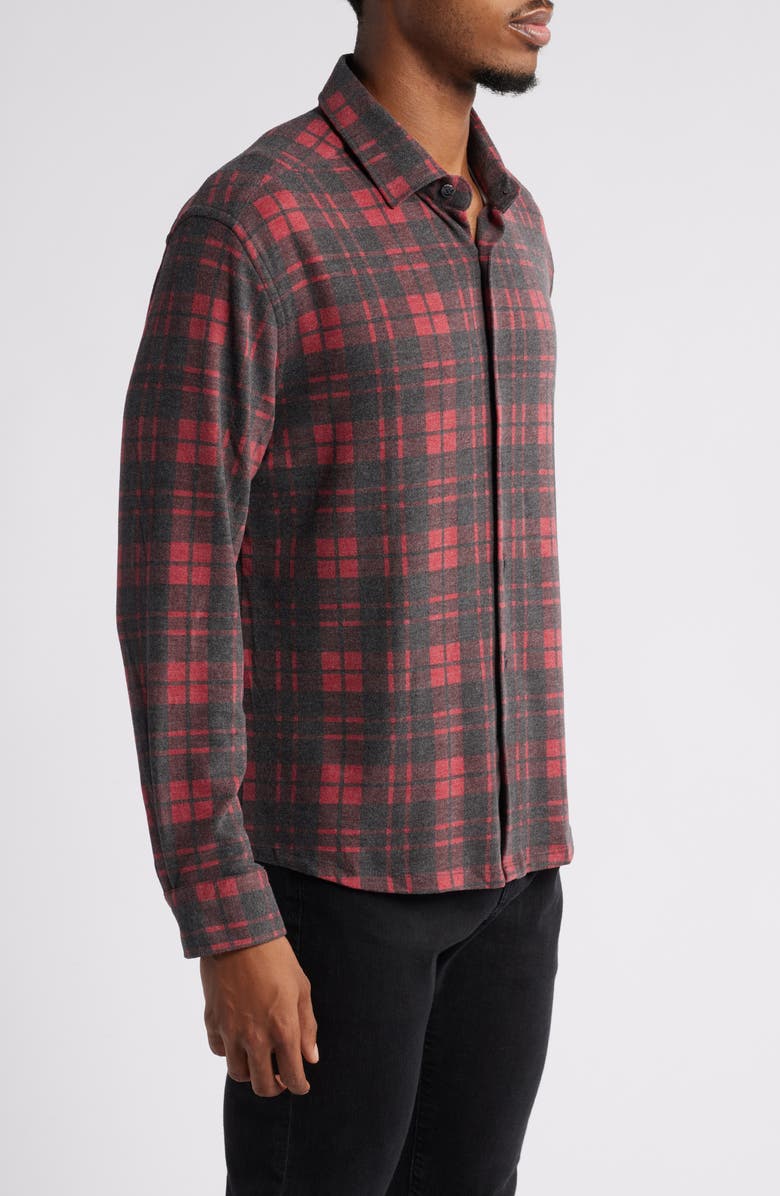 Stone Rose Lumberjack Wrinkle Resistant Tech Fleece Jacket, Alternate, color, 