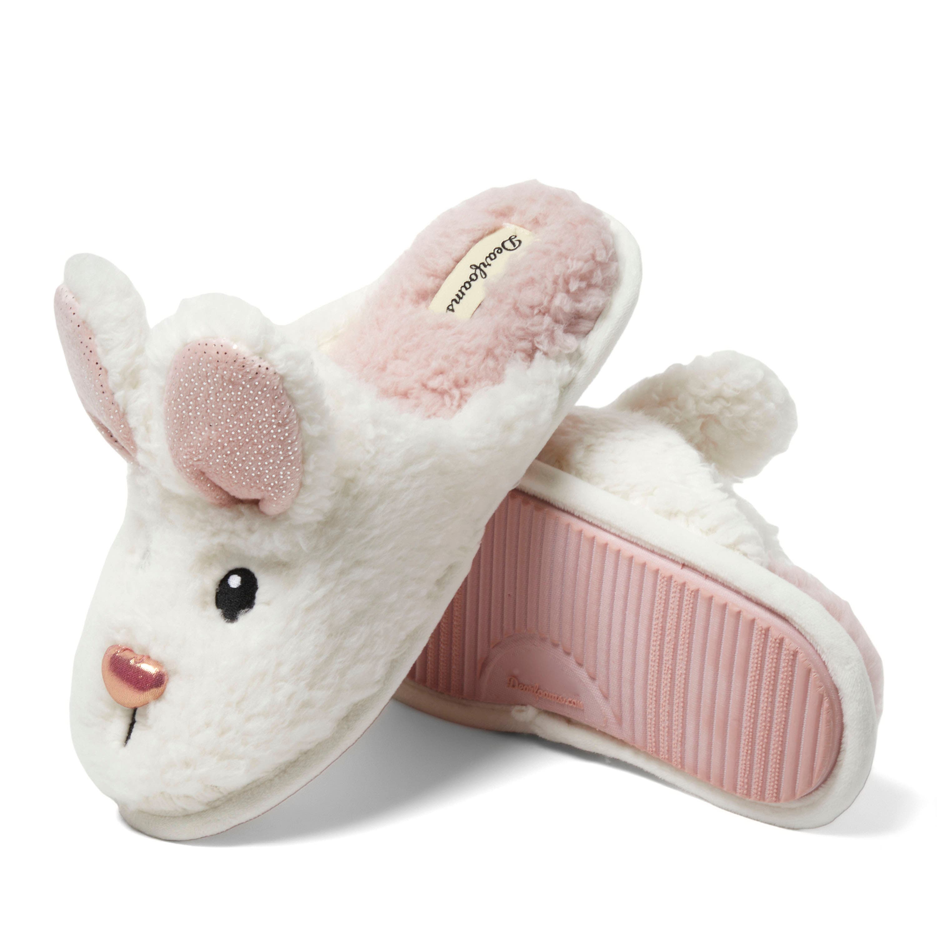 DEARFOAMS Shay Novelty Easter Bunny Rabbit Scuff Slipper, Alternate, color, 