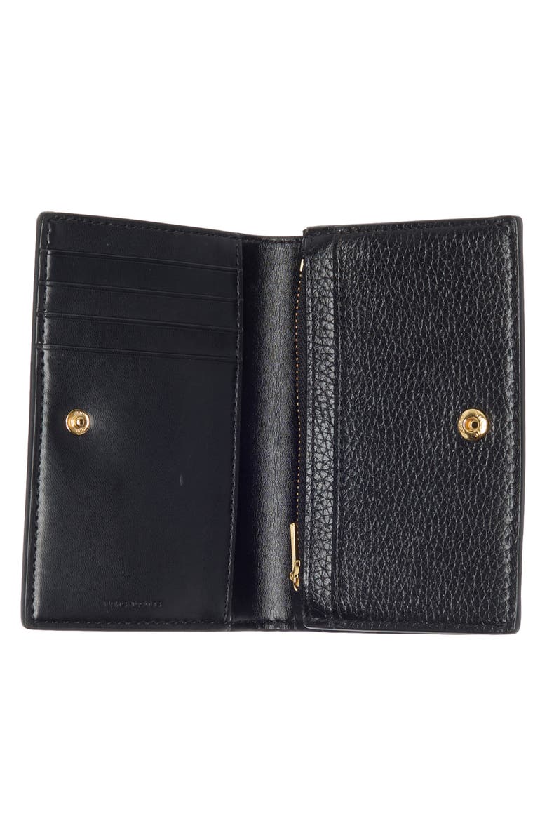 The Small Bifold Leather Wallet, Alternate, color, BLACK