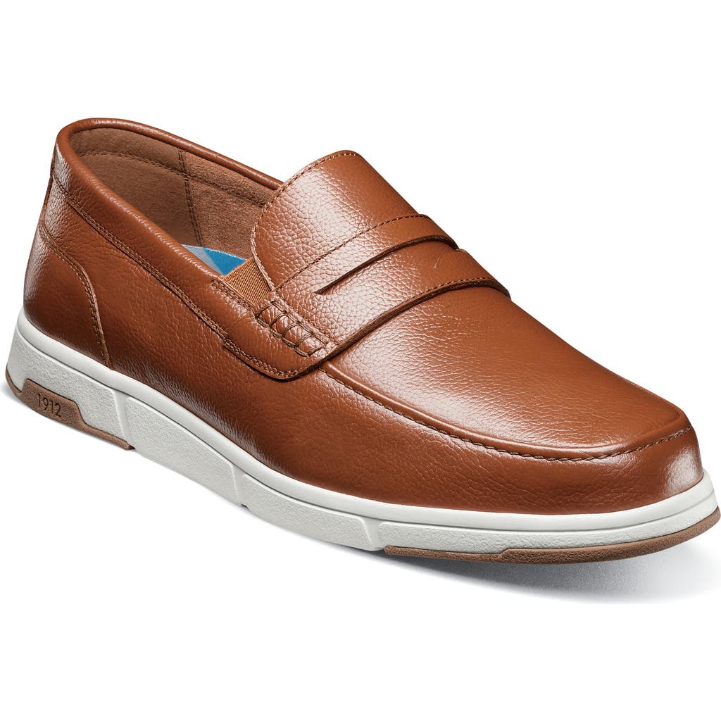 Nunn Bush Luca Moc Toe Penny Loafer In Cognac Multi