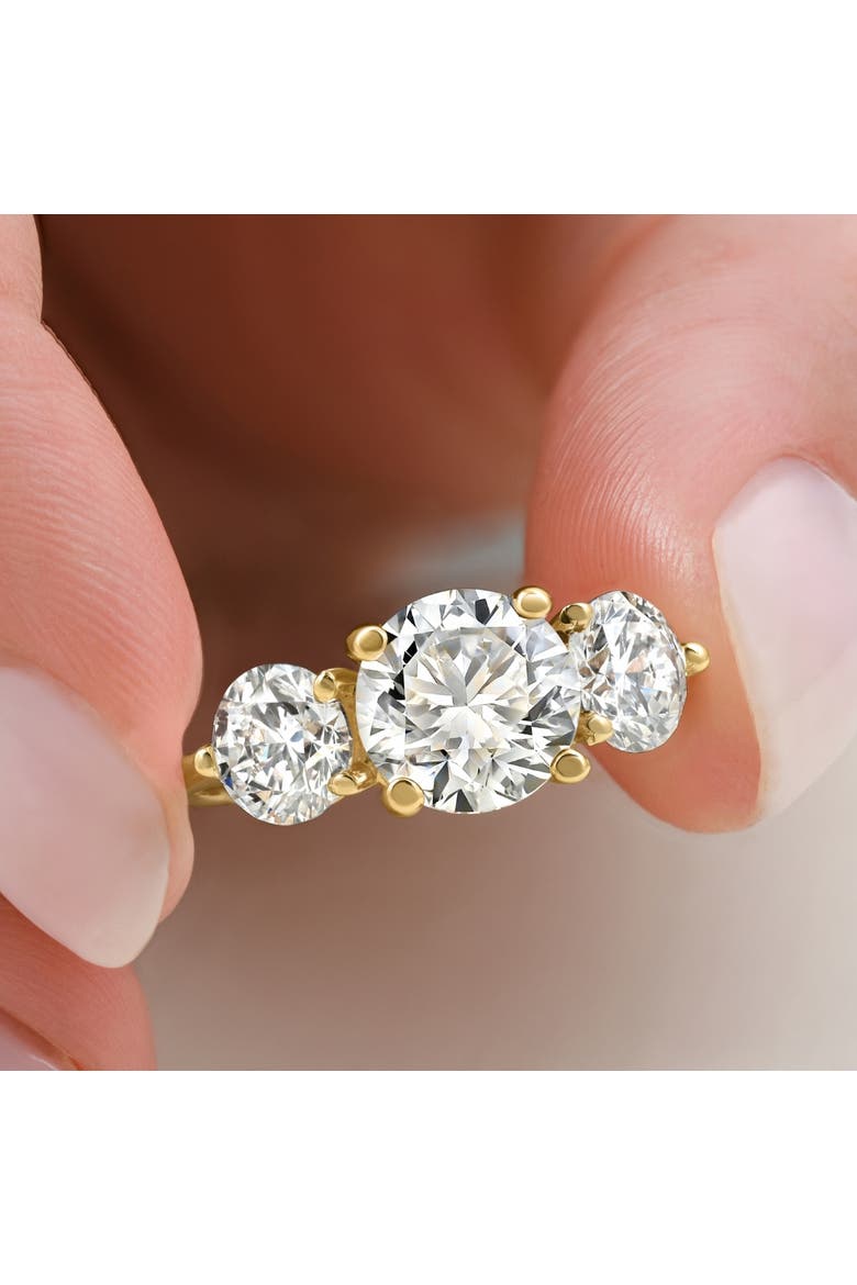 Certified 3 1/2Ct Diamond Engagement Ring Lab Grown, Alternate, color, 14k Yellow Gold