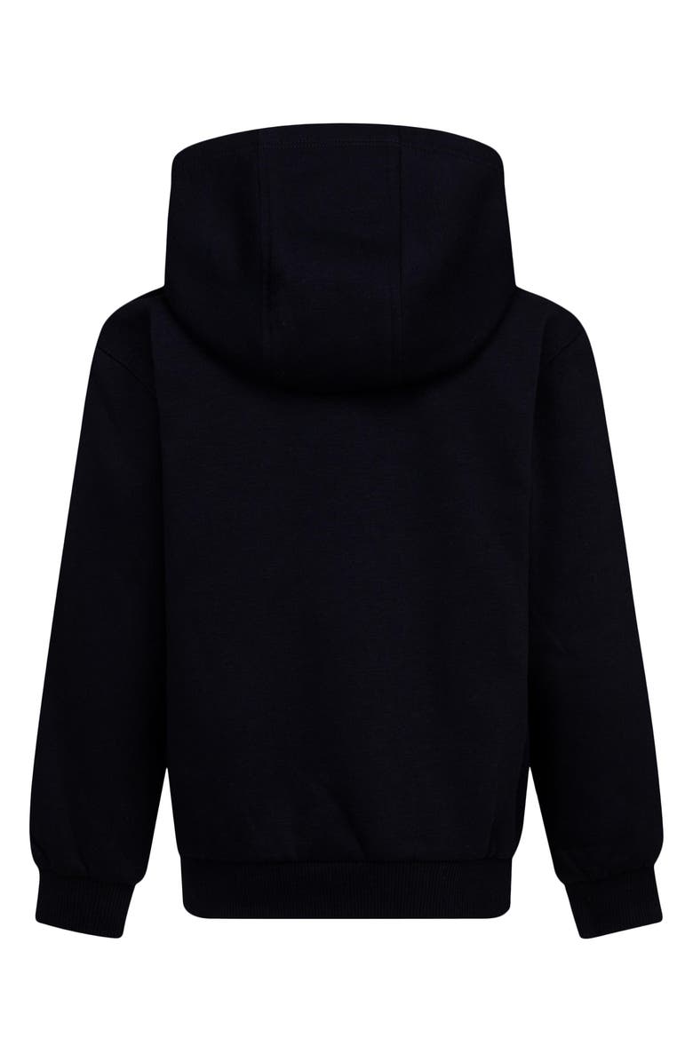 Nike Kids' Swoosh Futura Graphic Print Hoodie, Alternate, color, Black