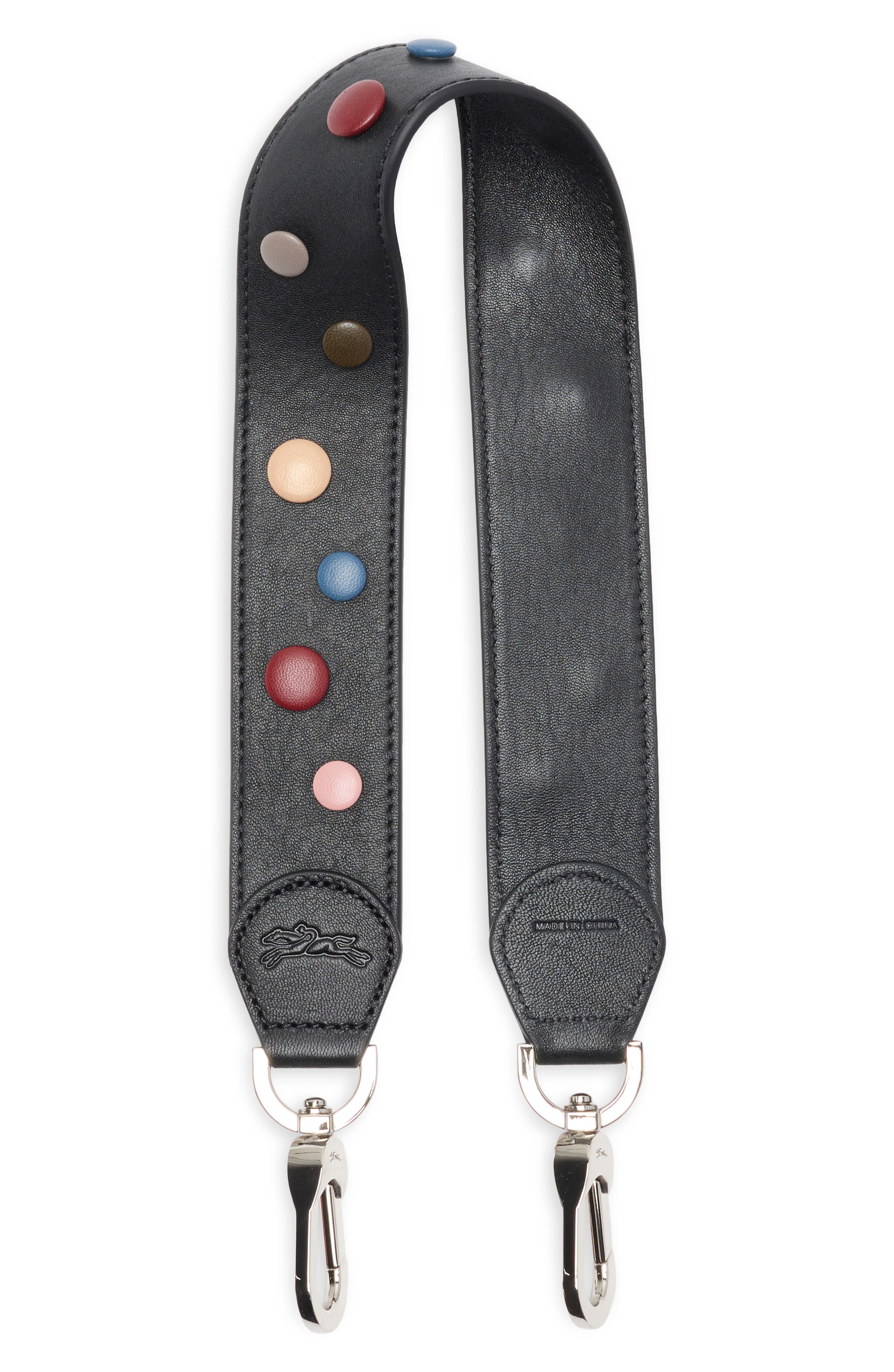 Longchamp Studded Leather Bag Strap