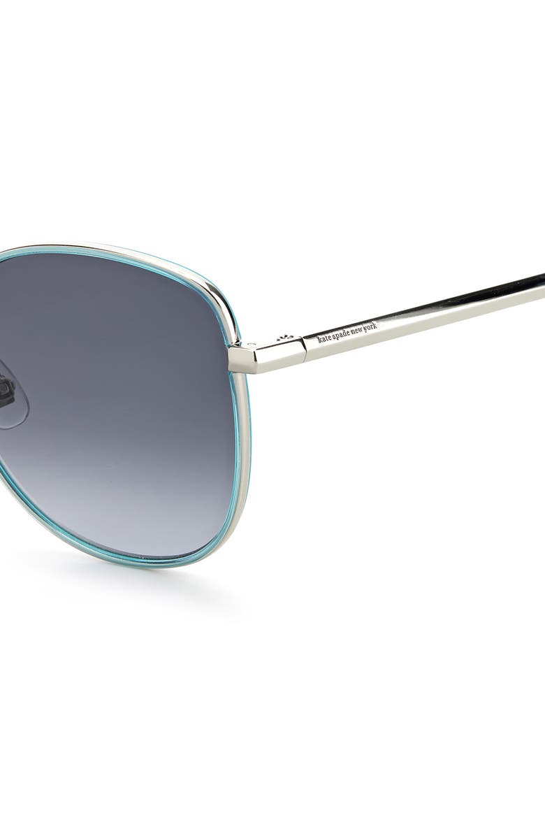 Kate Spade New York maryam 56mm gradient polarized cat eye sunglasses, Alternate, color, 