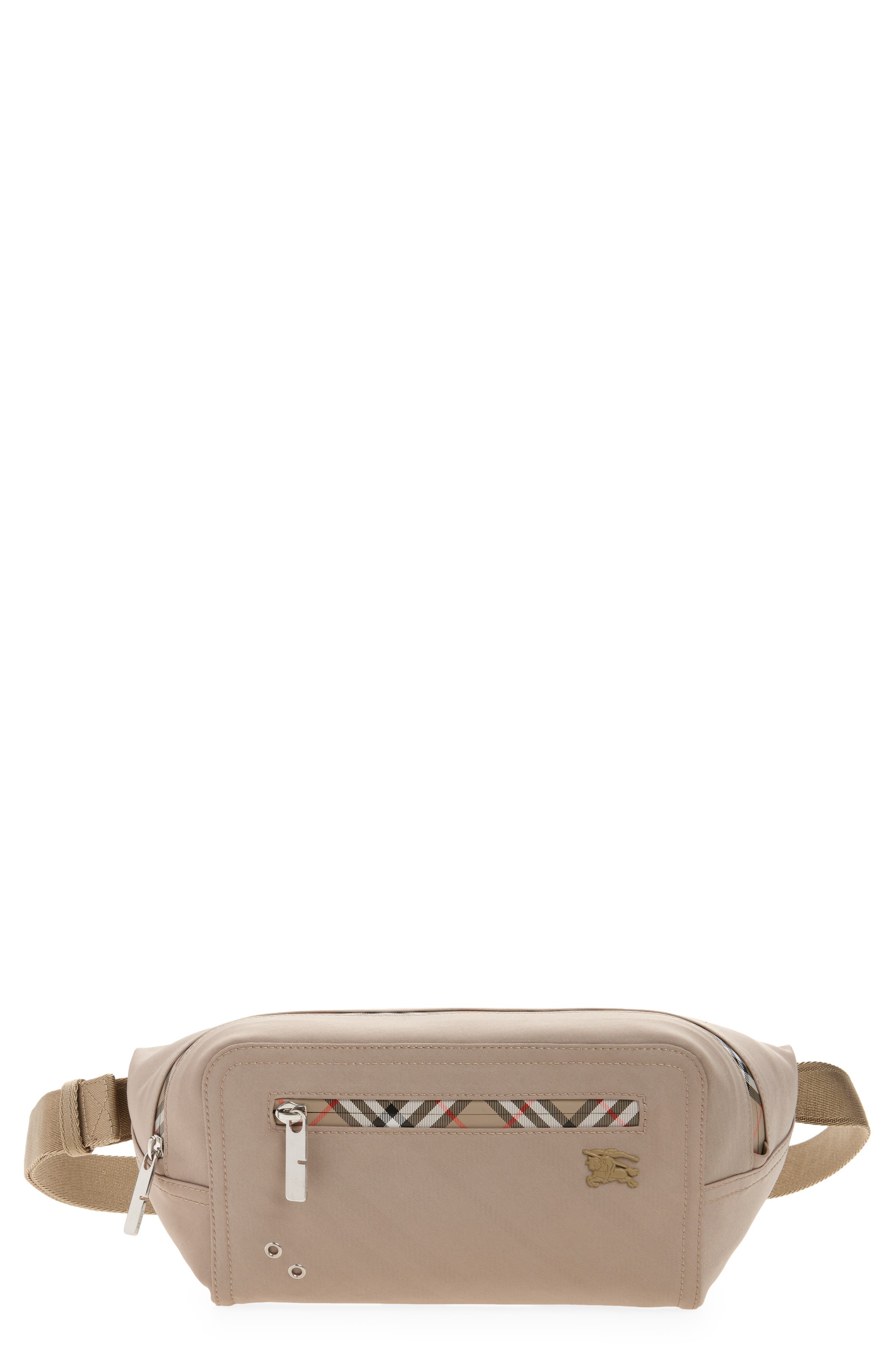 Burberry Storm Belt Bag, Main, color, Taupe