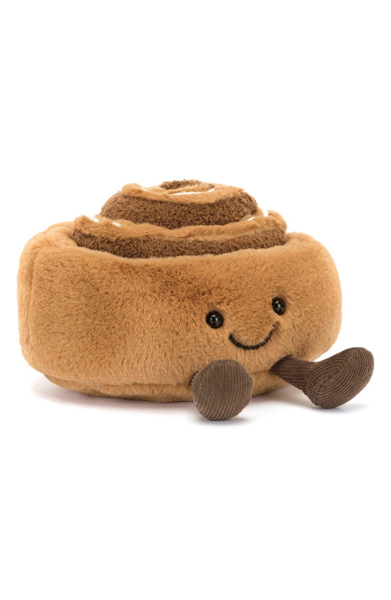 Jellycat Amuseables Cidney Cinnamon Bun Plush Toy, Main, color, Brown