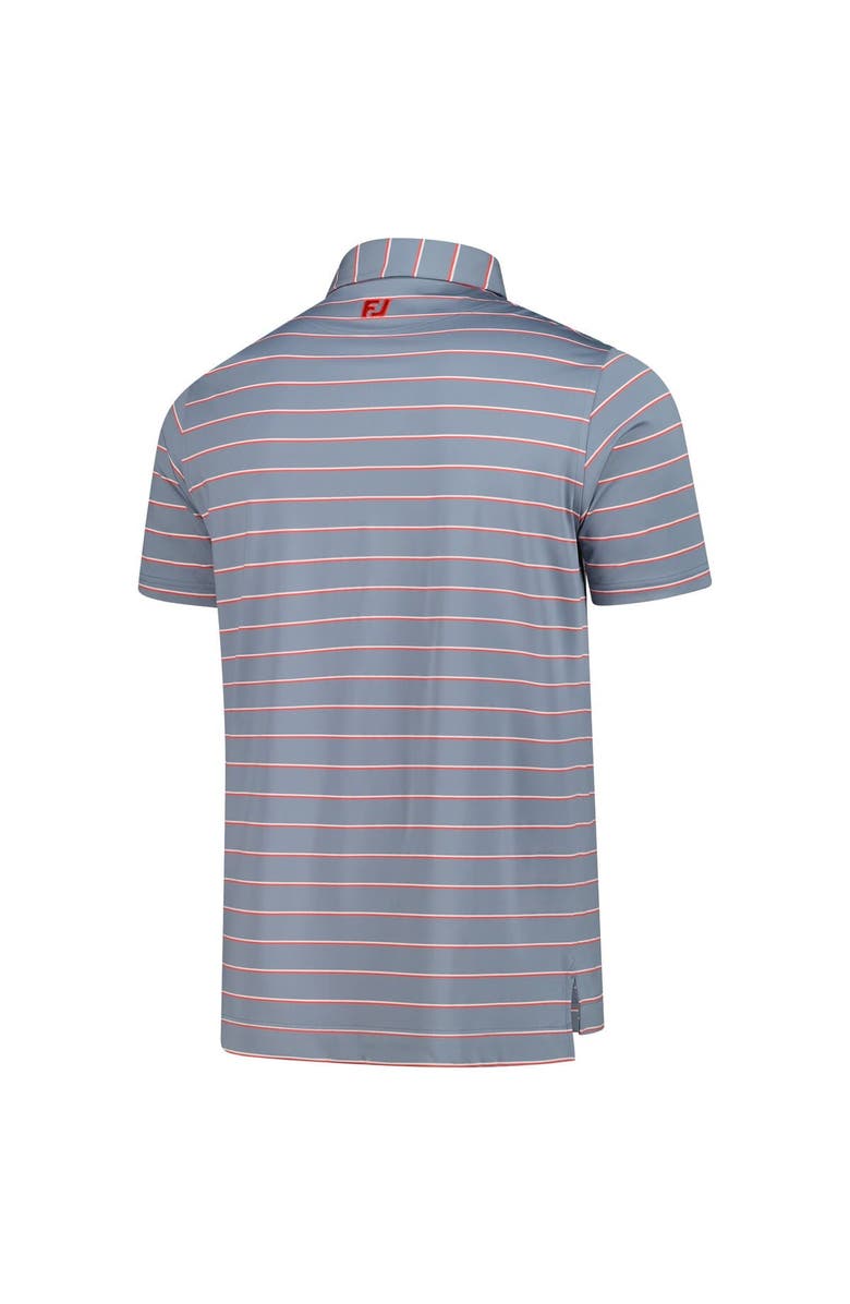 FOOTJOY Men's FootJoy Gray Genesis Invitational ProDry Classic Stripe Lisle Polo, Alternate, color, Gray