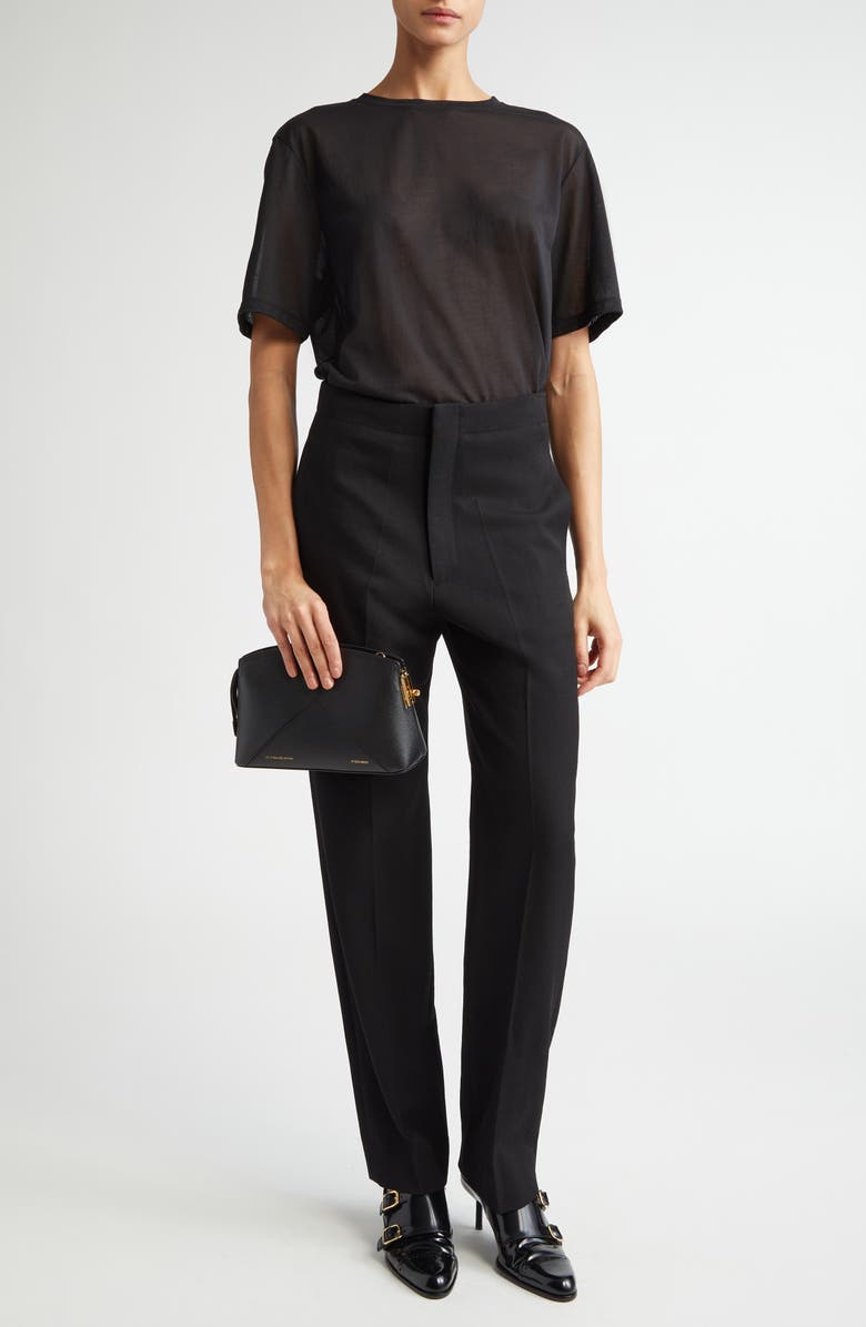 Victoria Beckham Classic Cotton Blend T-Shirt, Alternate, color,