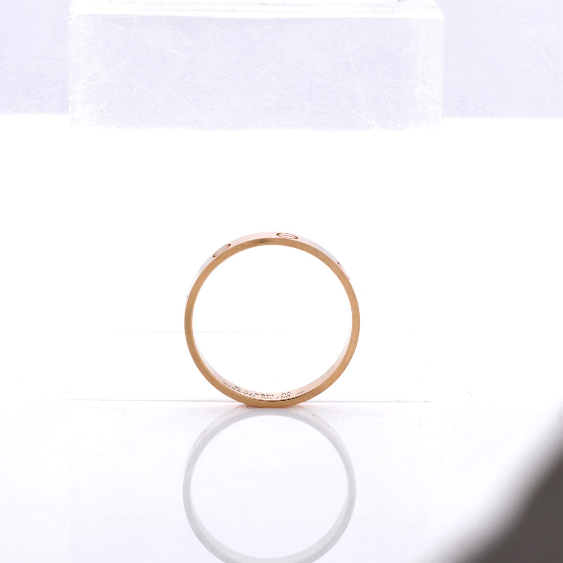 Love Wedding Band Ring 18K Rose Gold, Alternate, color, Metallic Gold
