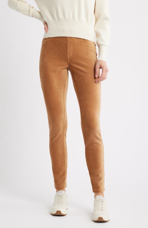 Hue Classic Stretch Corduroy Leggings In Orange