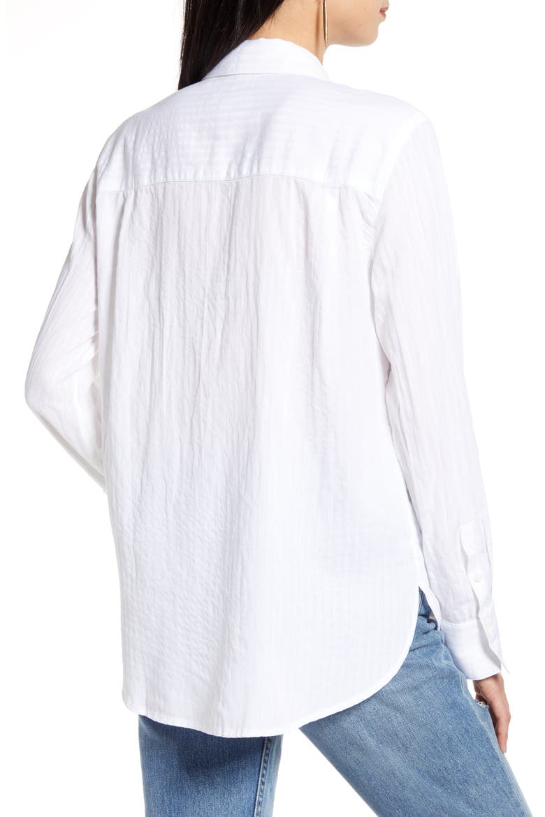 Shadow Stripe Classic Shirt, Alternate, color, WHITE