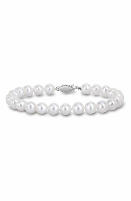 Cultured Pearl Sterling Silver Bracelet