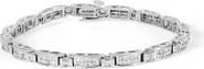 Haus of Brilliance 14K White Gold 2.0 Cttw Baguette and Princess-Cut Diamond Tennis Bracelet