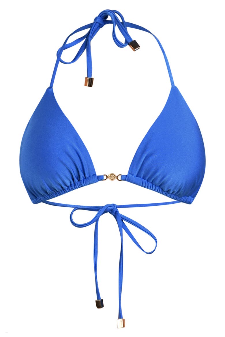 Kristen Triangle Bikini Top, Alternate, color, CAPRI BLUE