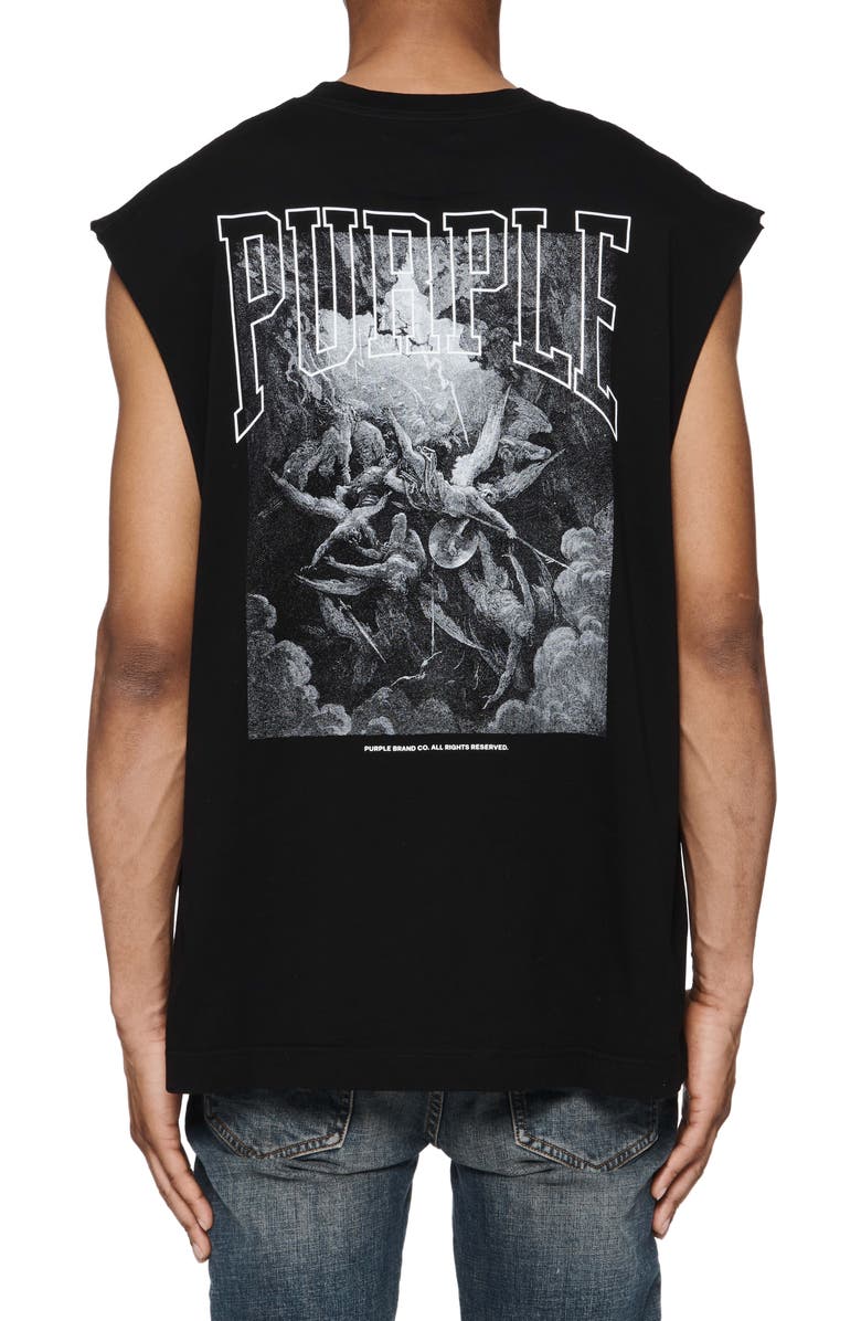 PURPLE BRAND Oversize Sleeveless Graphic T-Shirt, Alternate, color,