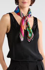 Kate Spade summer scenes silk square scarf