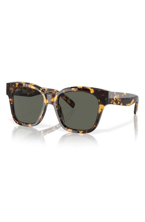Costa Del Mar 54mm Polarized Square Sunglasses In Brown