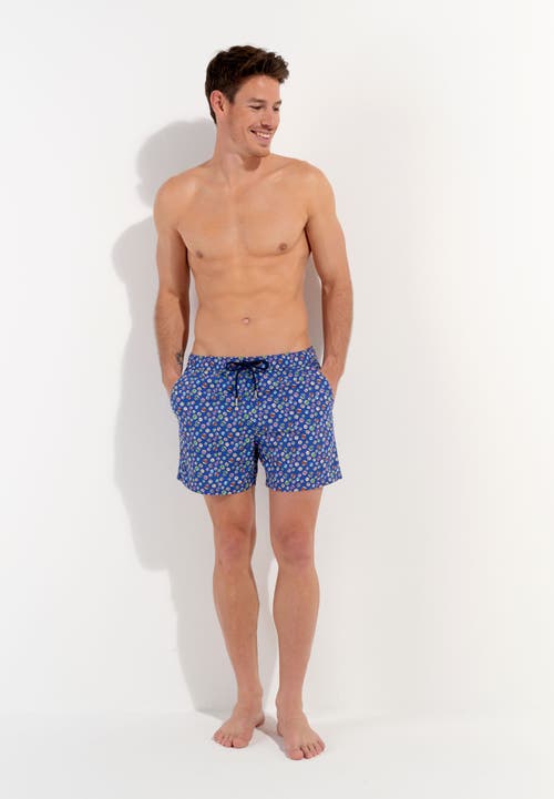 Hom Socoa Beach Boxer In Navy Print
