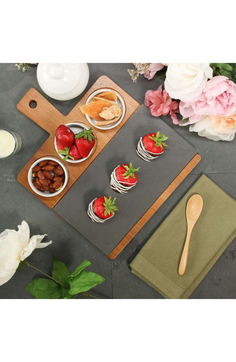 BIA Cordon Bleu Appetizer Serving Board & Cups, Alternate, color, Natural