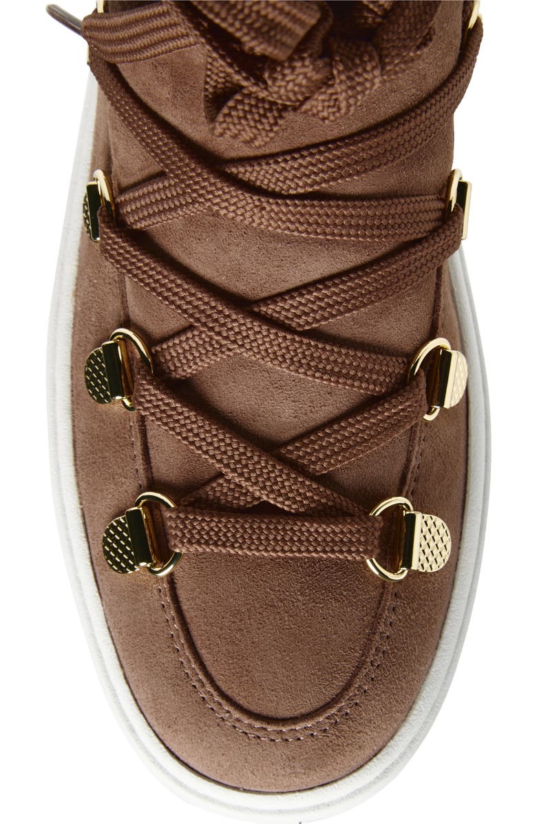 Stuart Weitzman Ziggy High Top Sneaker, Alternate, color, Taupe