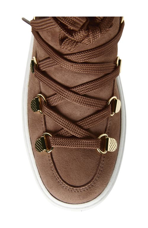Stuart Weitzman Ziggy High Top Sneaker In Brown