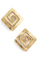Karine Sultan Square Stud Earrings