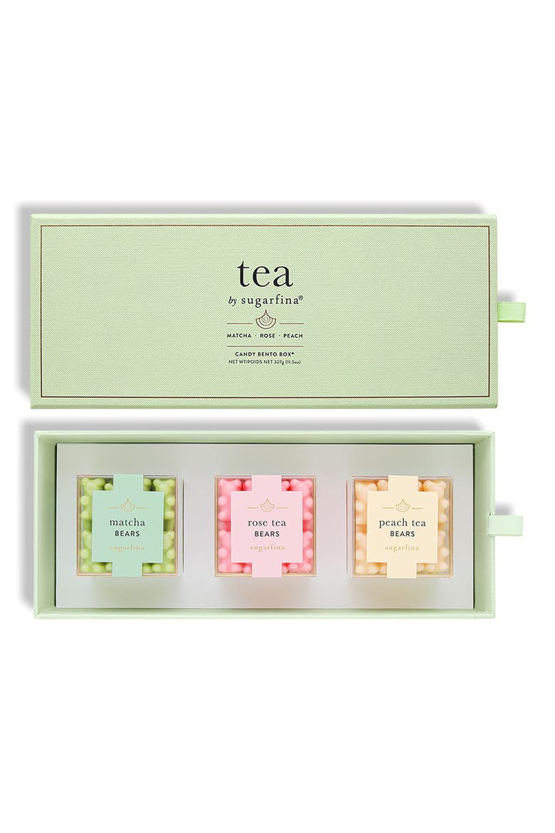 Tea by sugarfina Three-Piece Candy Bento Box, Main, color, TEA GREEN