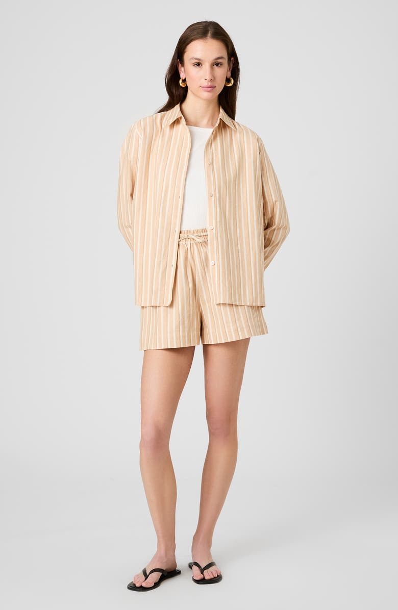 French Connection Sandlot Stripe Tie Waist Shorts, Alternate, color, Sandlot Stripe