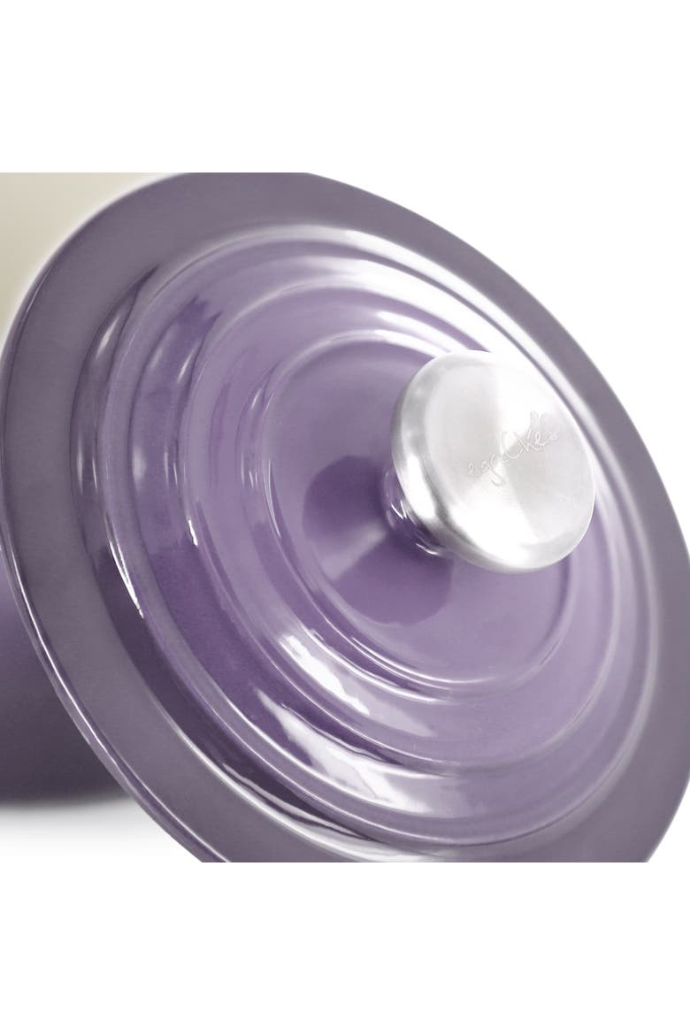 2 Quart Enameled Cast Iron Sauce Pan, Alternate, color, Purple