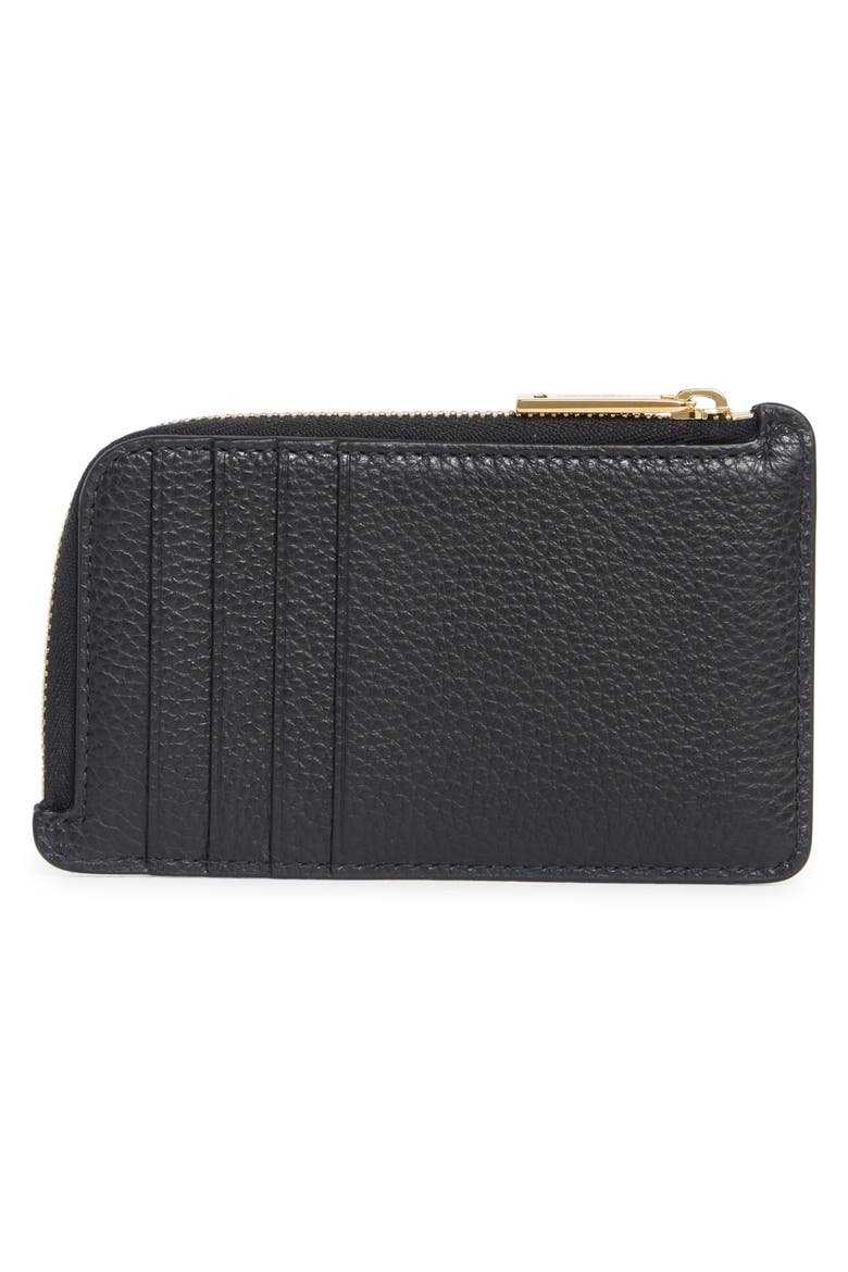 Portacarte Leather Card Holder, Alternate, color, NERO FLAME RED