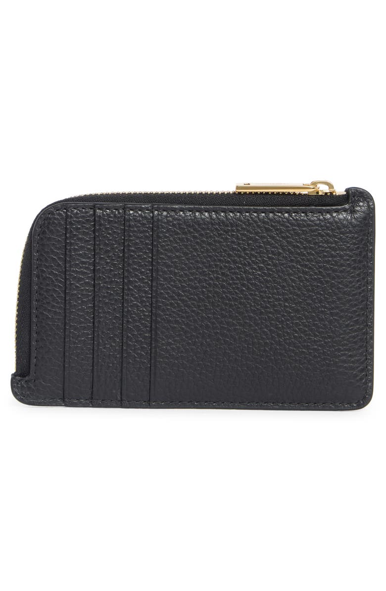 FERRAGAMO Portacarte Leather Card Holder, Alternate, color, Nero Flame Red
