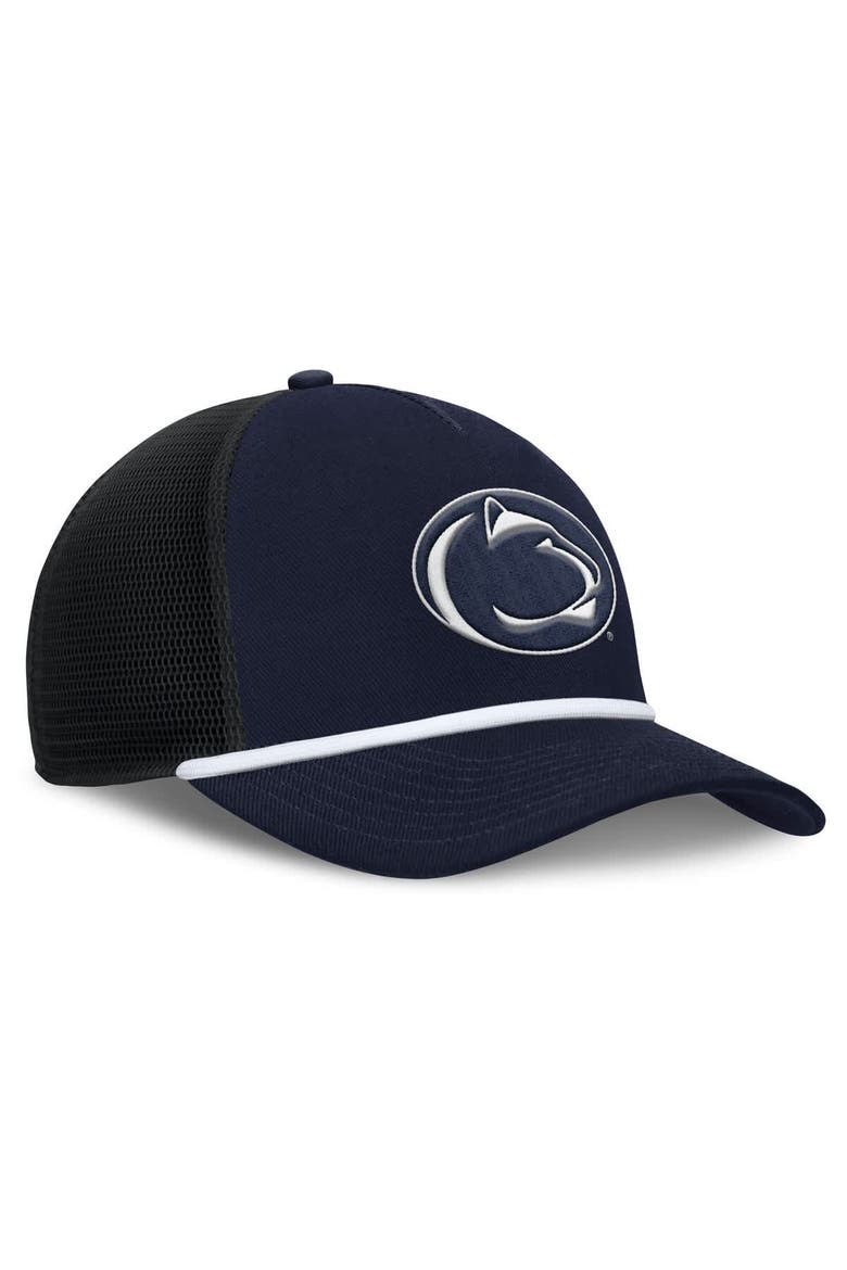 Men's Nike Navy Penn State Nittany Lions Rise Primetime Trucker Adjustable Hat, Alternate, color, Navy
