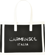 CARMEN SOL Venezia Black Tote Bag