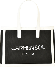 CARMEN SOL Venezia Black Tote Bag