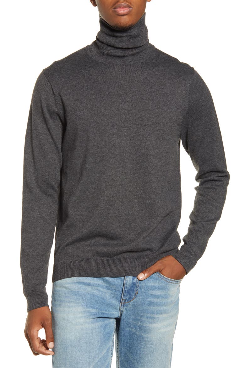 x Alex Costa Turtleneck Sweater, Main, color, GREY DARK CHARCOAL HEATHER
